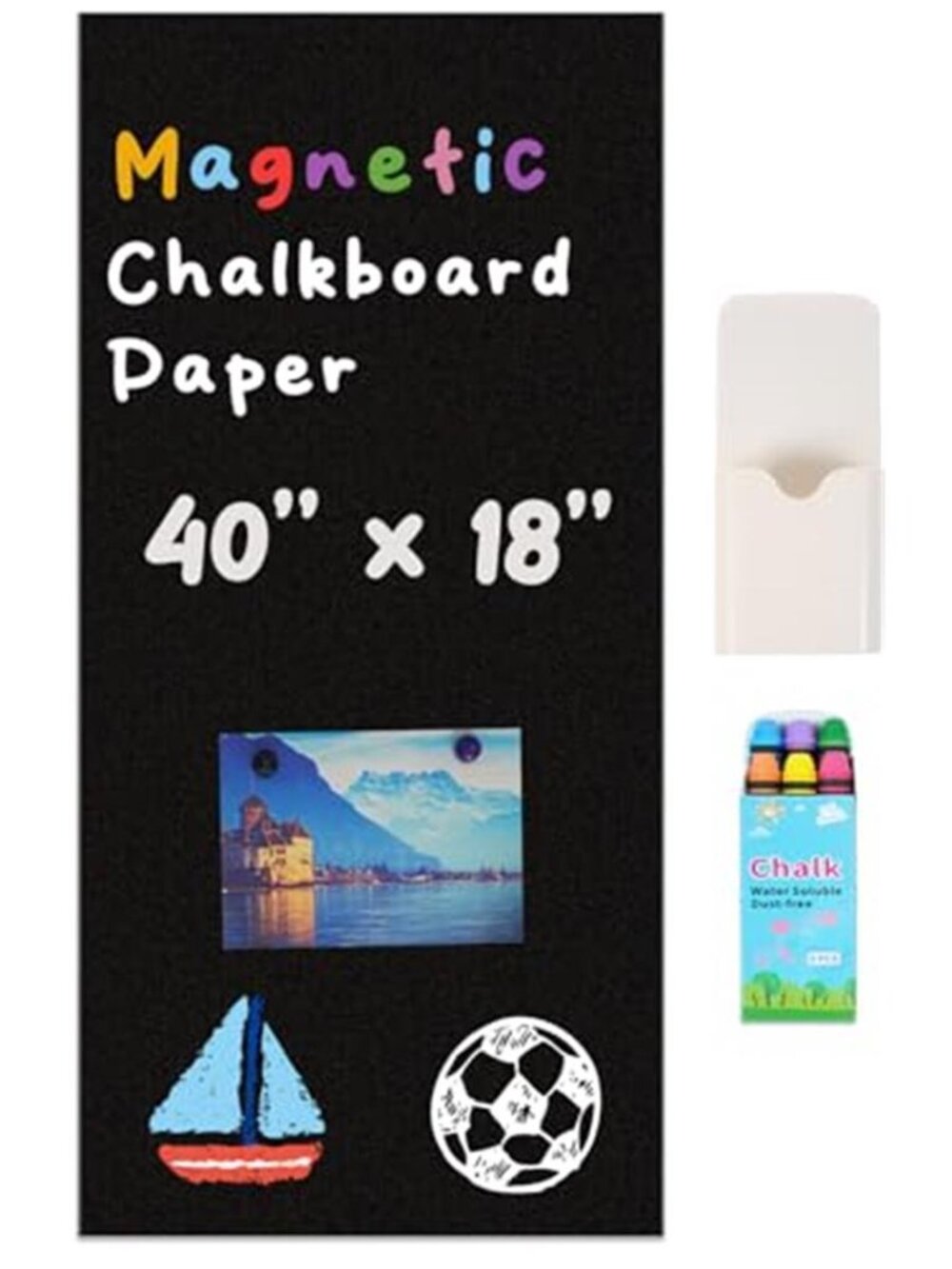Magnetic Chalkboard Wall Sticker Peel Stick Blackboard Decal Dry Erase Board